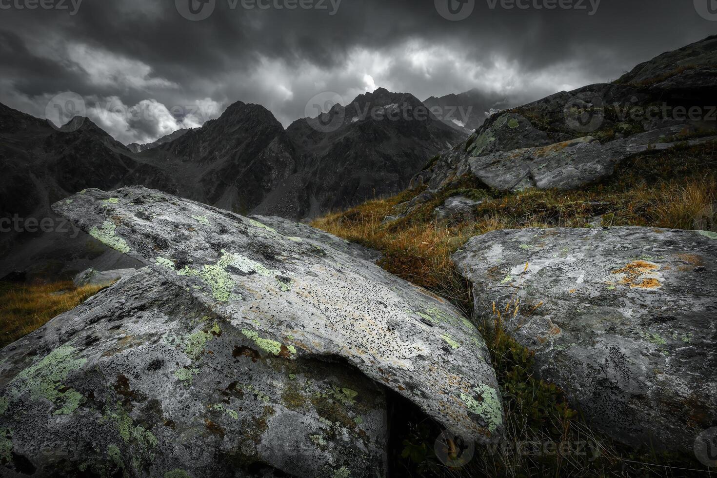 Mountain landscape of the Stubai Alps photo