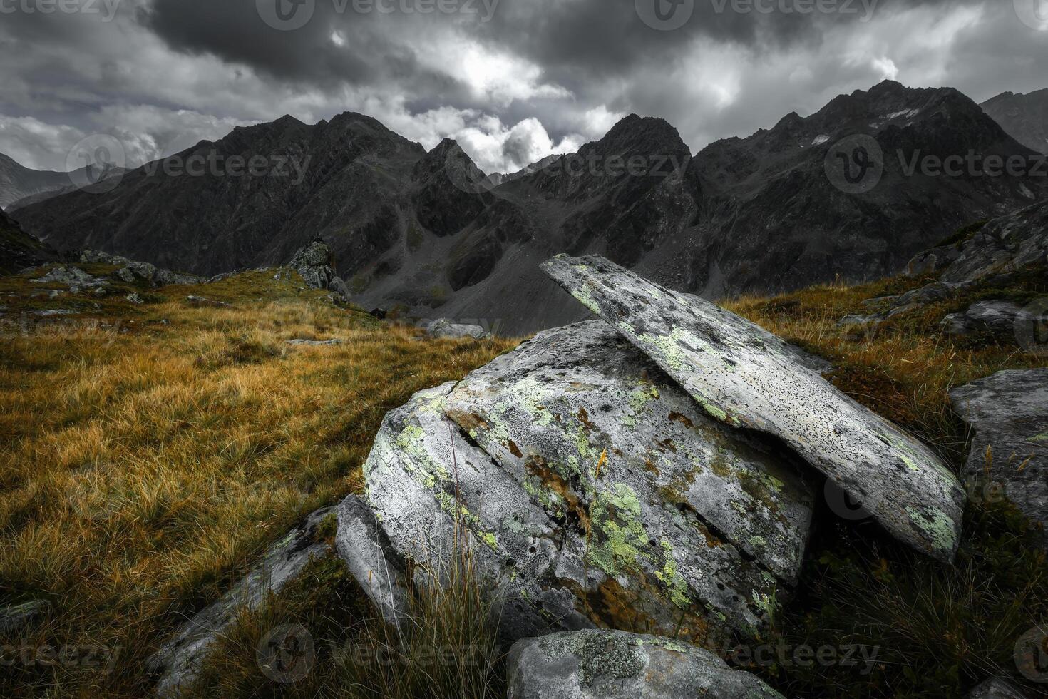 Mountain landscape of the Stubai Alps photo