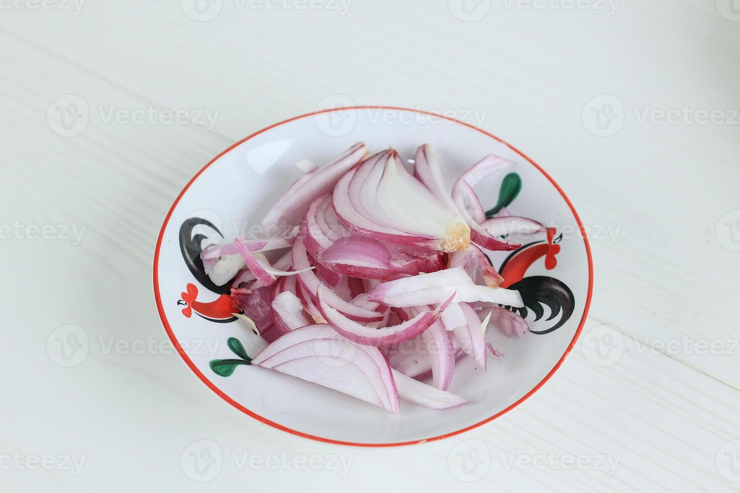 Sliced Red or Purple Onion photo