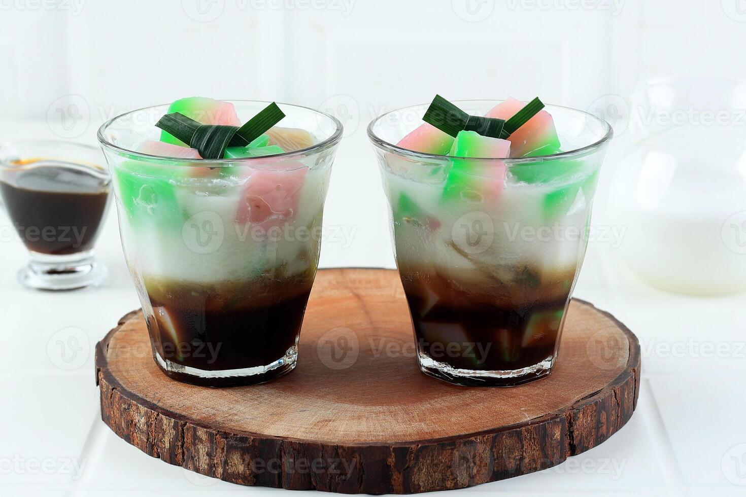 Es Selendang Mayang with Coconut Milk and Liquid Palm Sugar photo