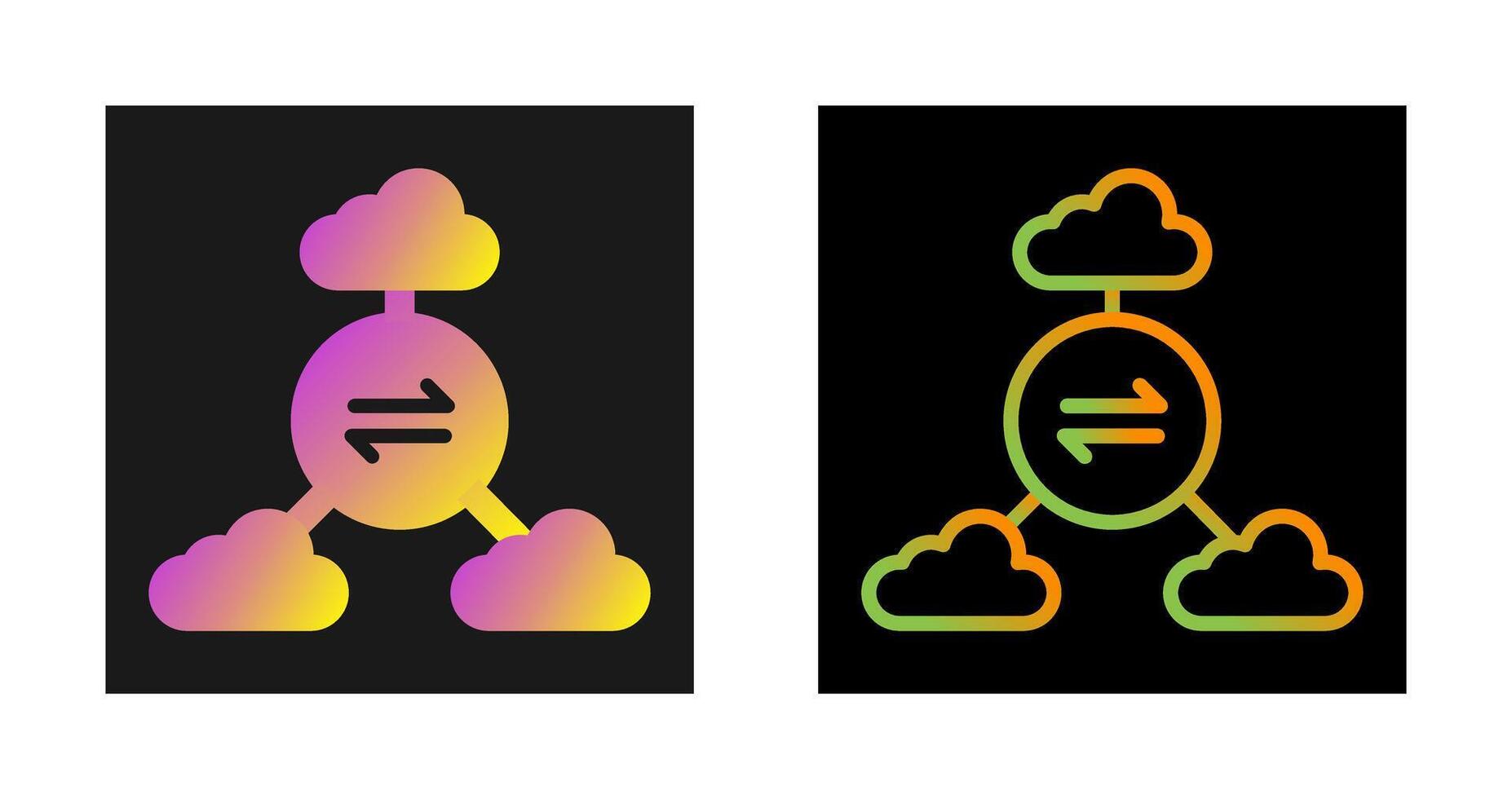 Multi-Cloud Vector Icon