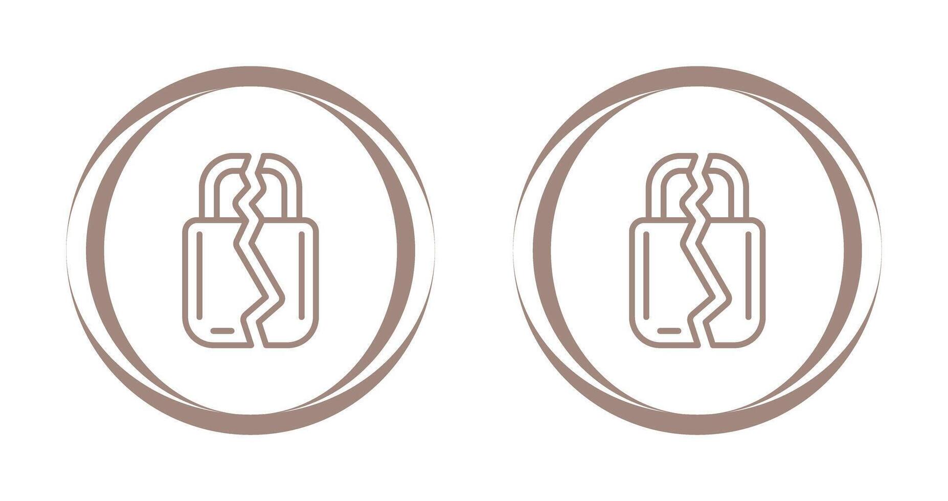 Brocken Padlock Vector Icon