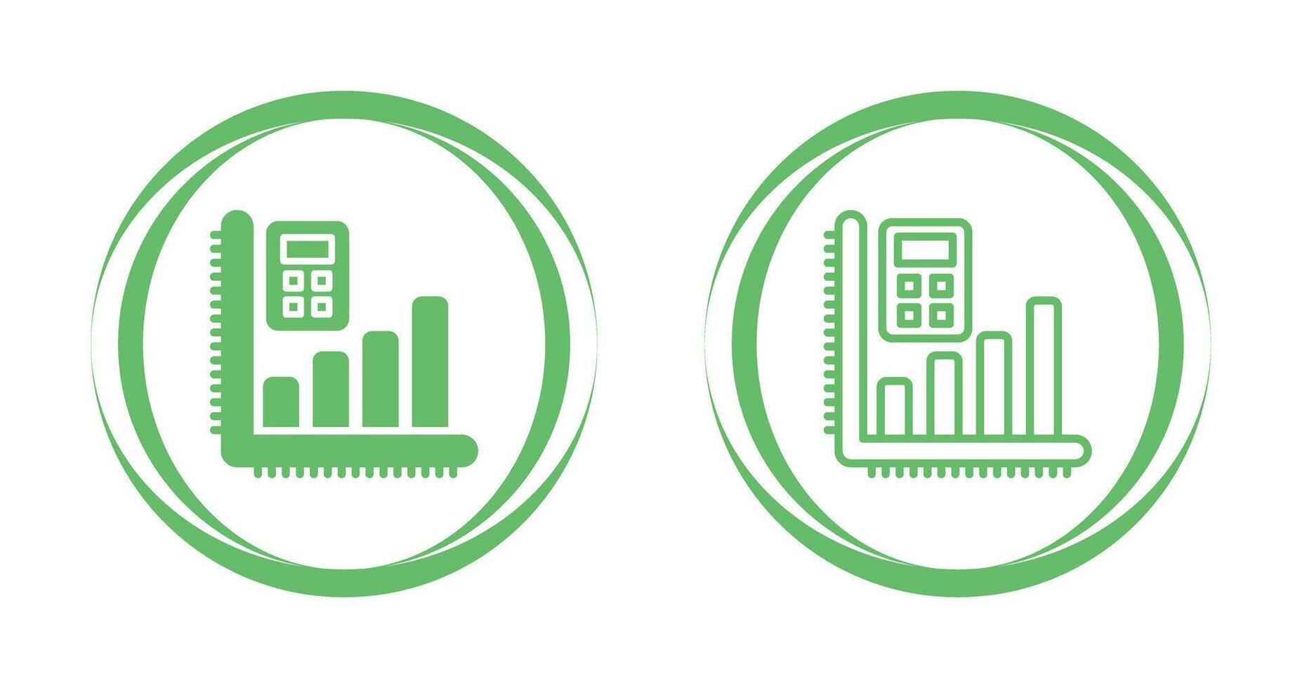 Calculator with Graph Vector Icon