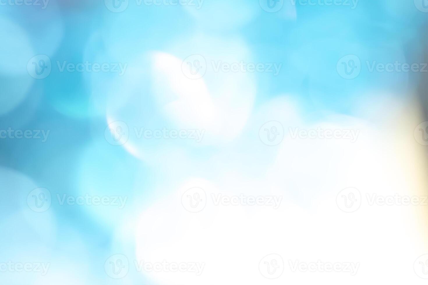 Abstract circular colorful bokeh light on white background photo