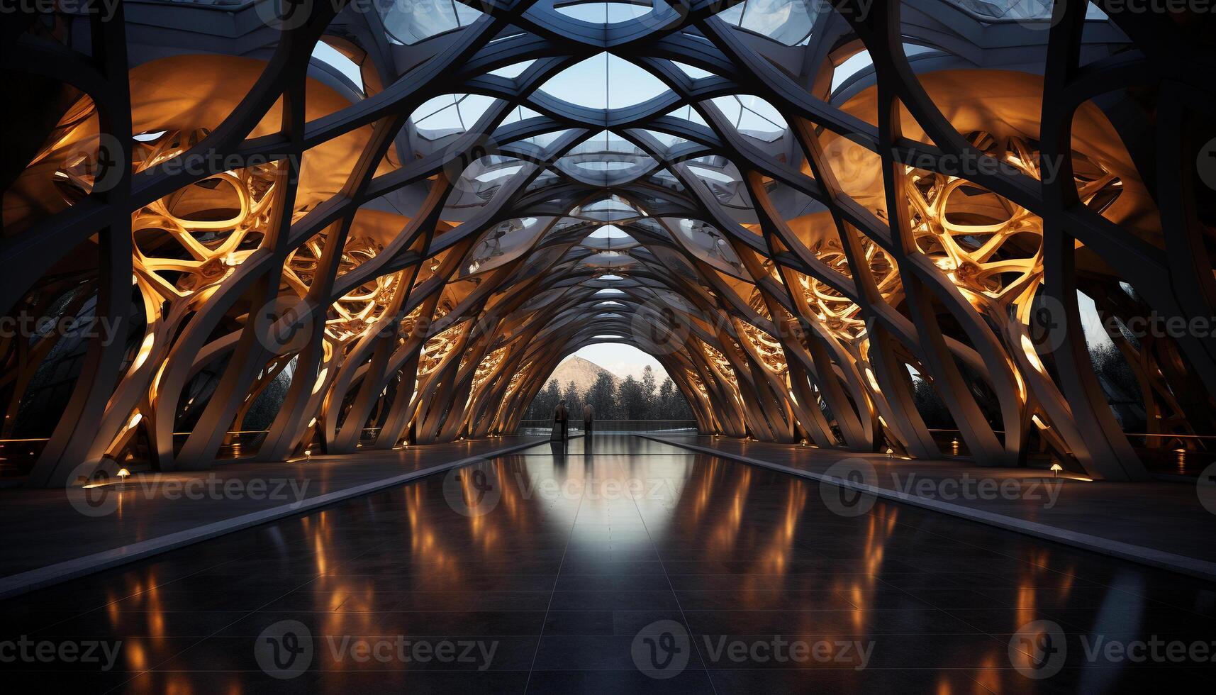 AI generated Modern architecture reflects the spirituality of Christianity in famous cathedrals generated by AI photo