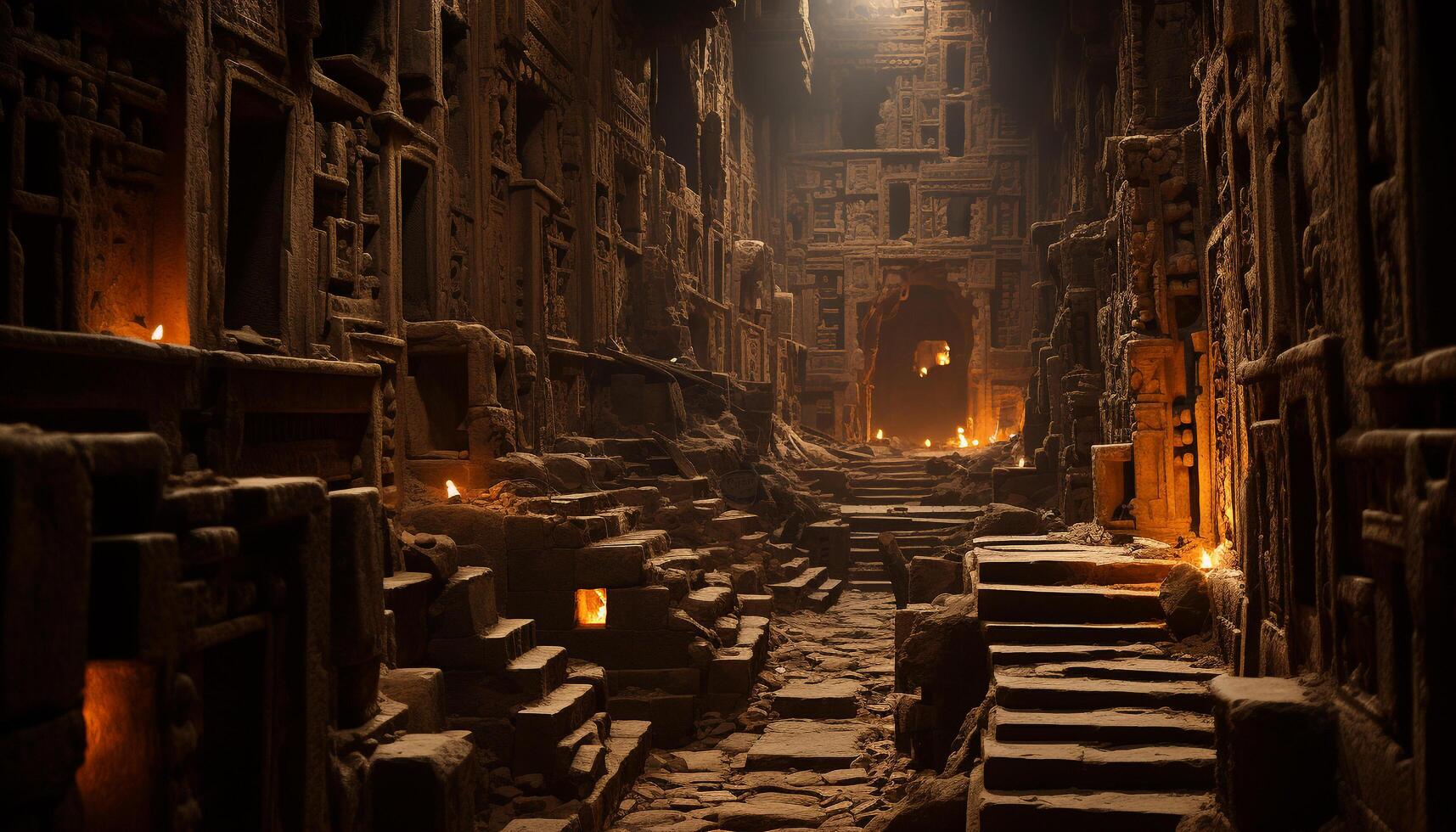 AI generated Spooky old cathedral, a haunted gothic mystery generated by AI photo