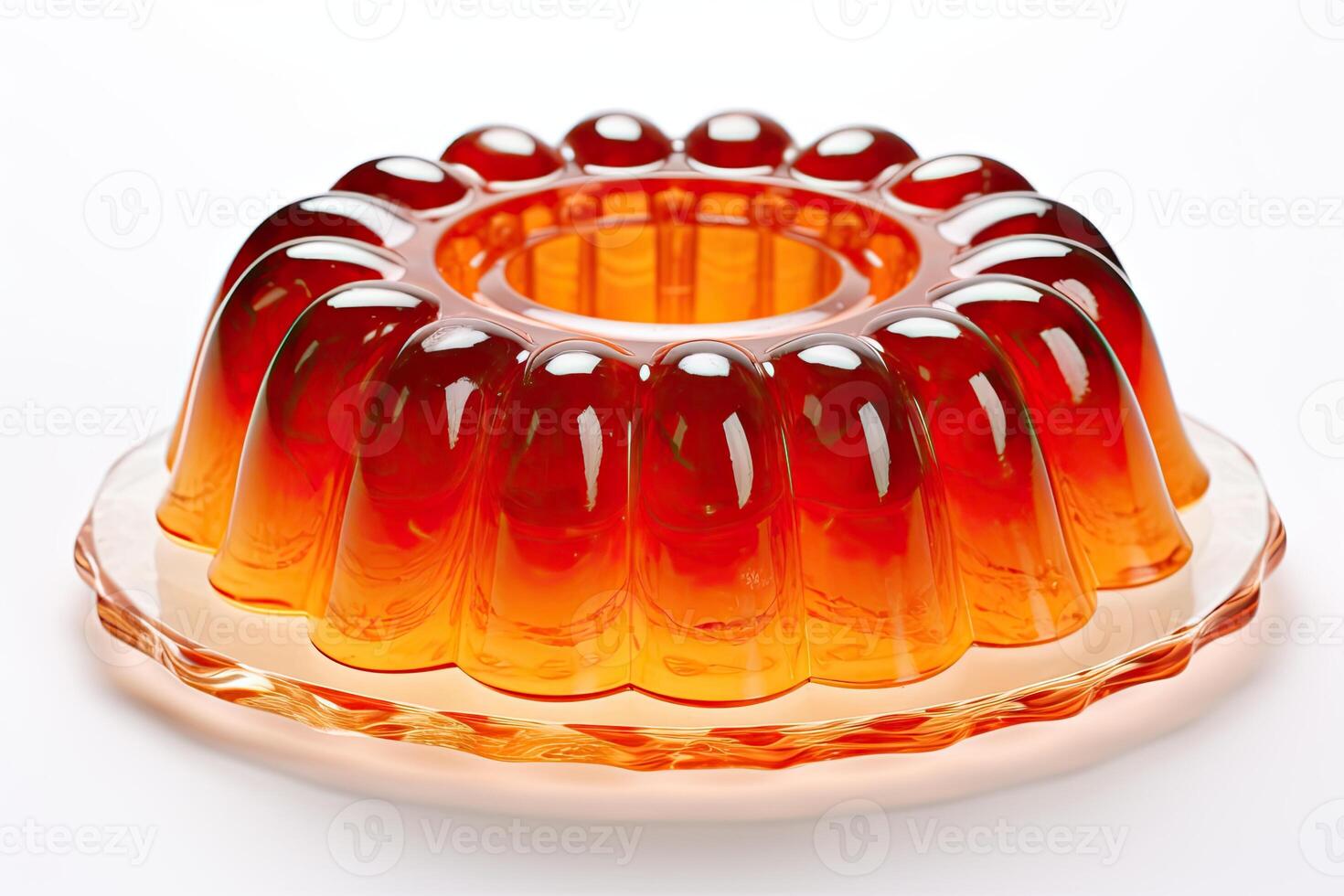 AI generated Jelly dish isolated on white background photo