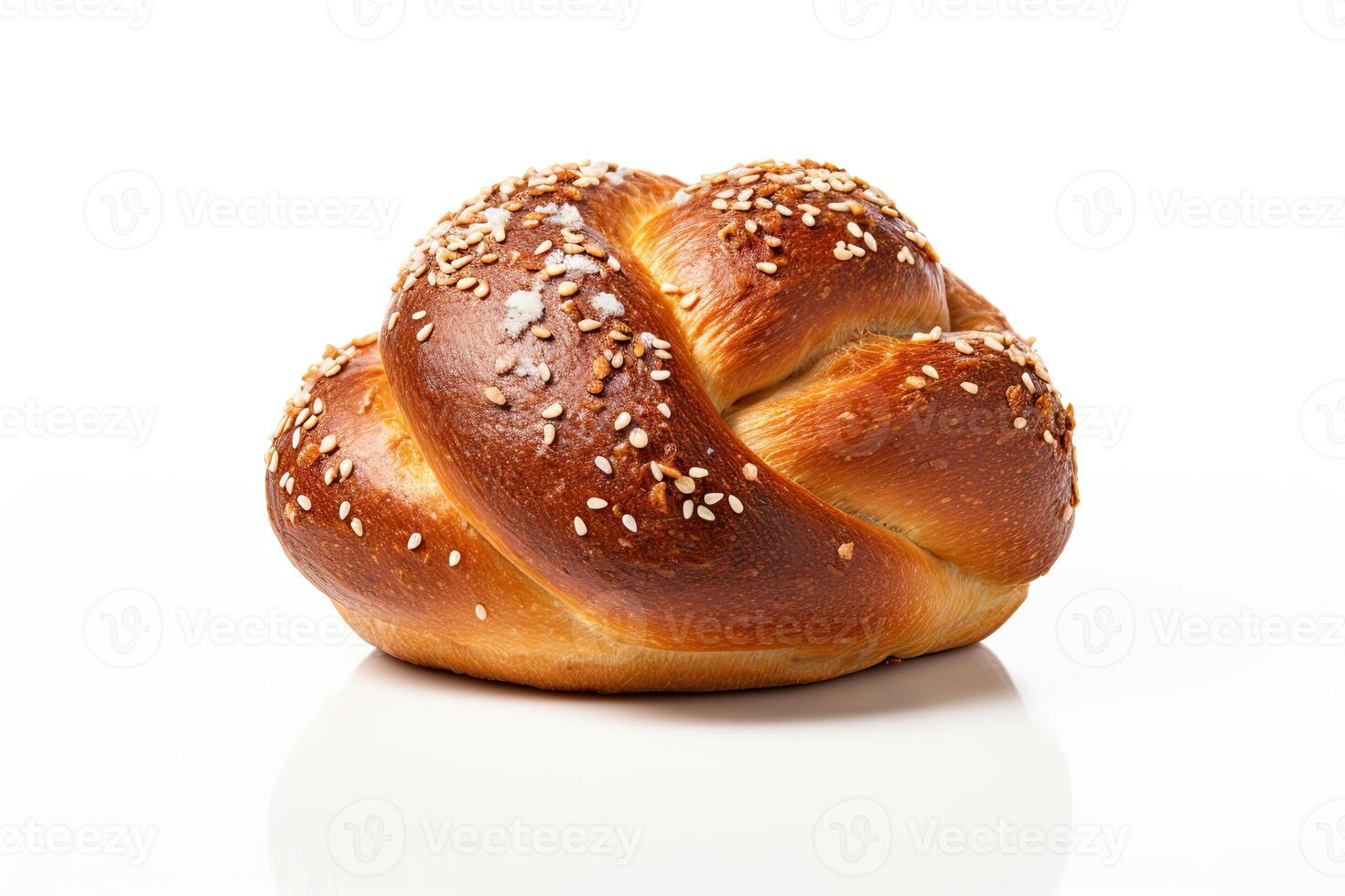 AI generated pretzel bread closeup photo