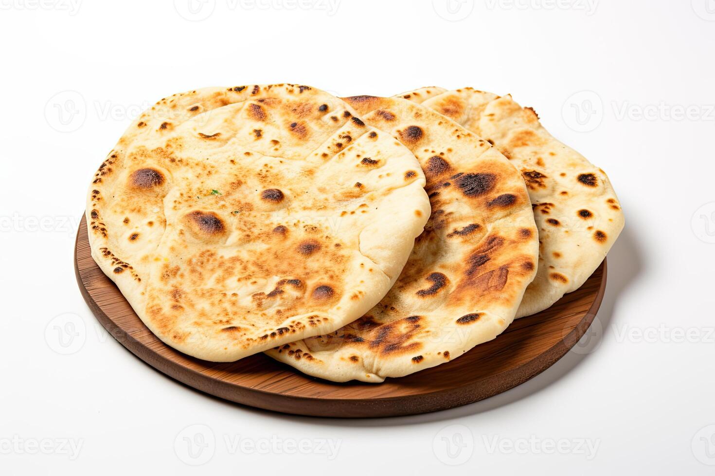 AI generated Nan bread close up photo