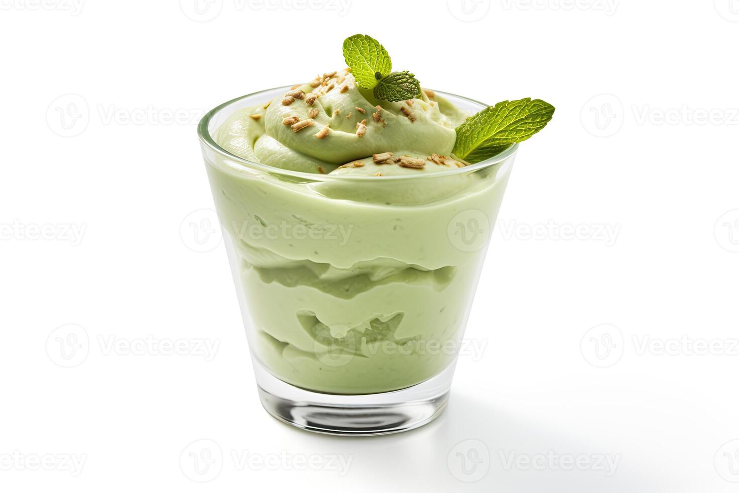 AI generated dalgona mactha green tea close up photo