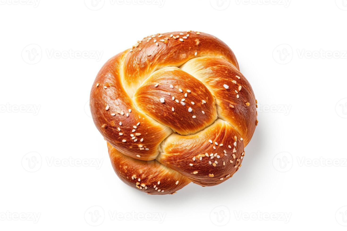 AI generated pretzel bread closeup photo