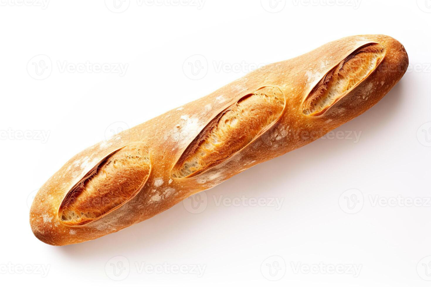 AI generated French bread close up photo