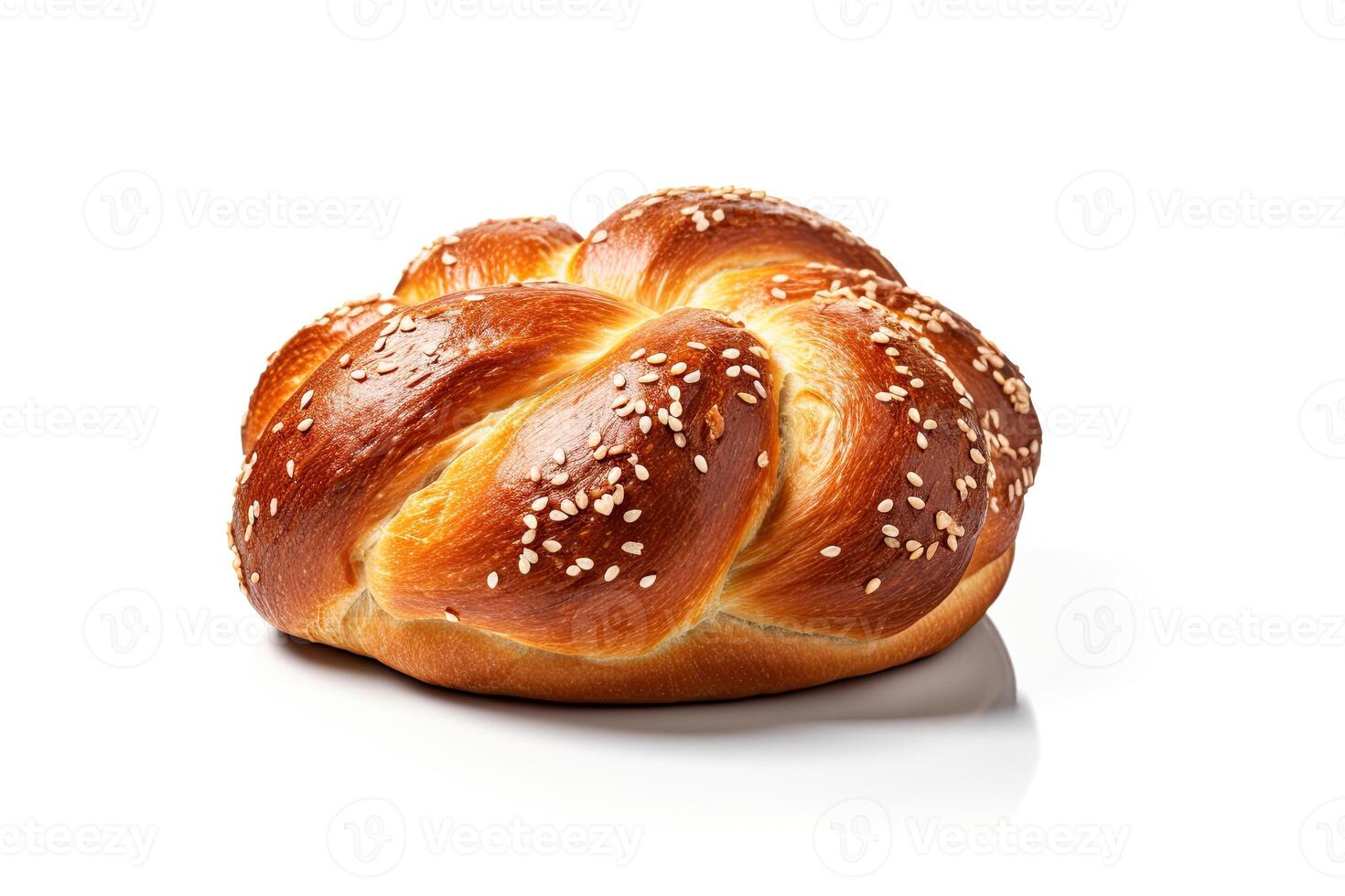 AI generated pretzel bread closeup photo