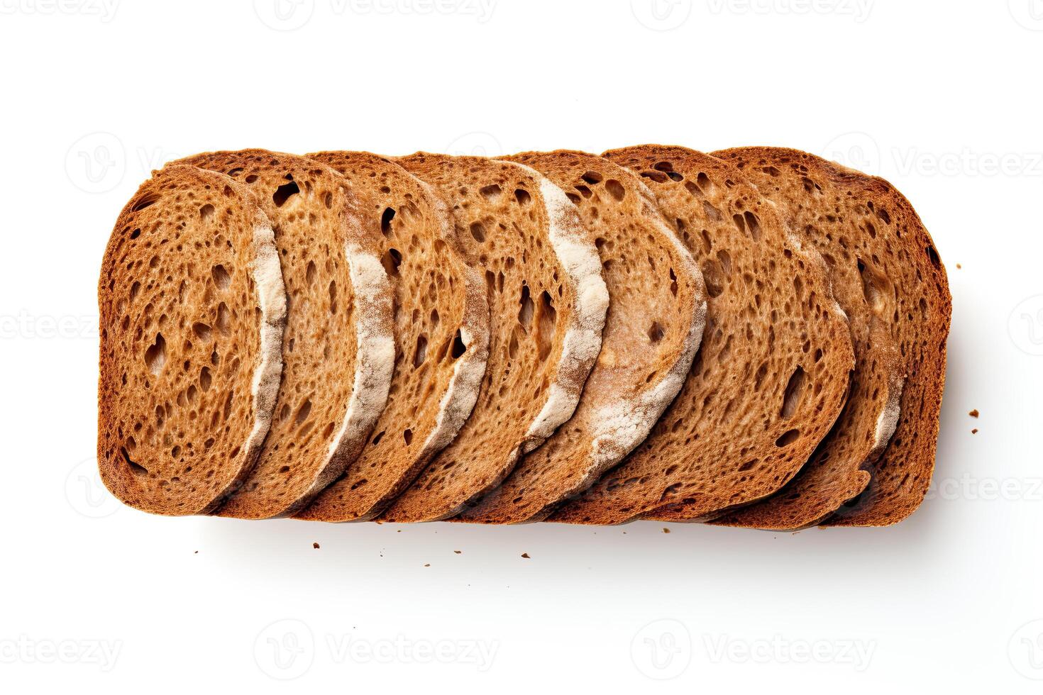 AI generated Rye bread closeup photo