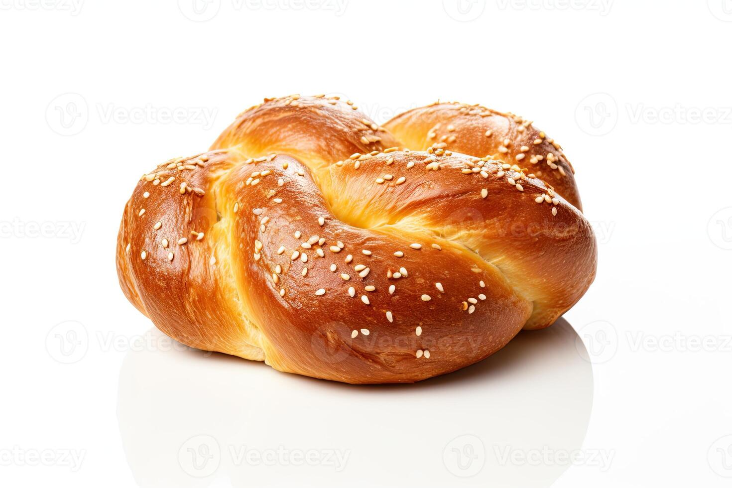 AI generated pretzel bread closeup photo