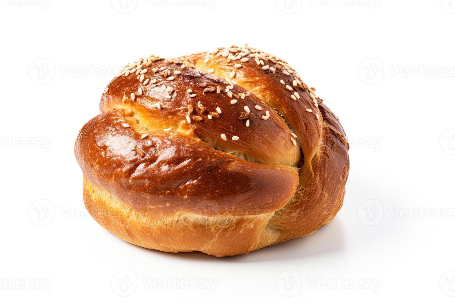 AI generated pretzel bread closeup photo