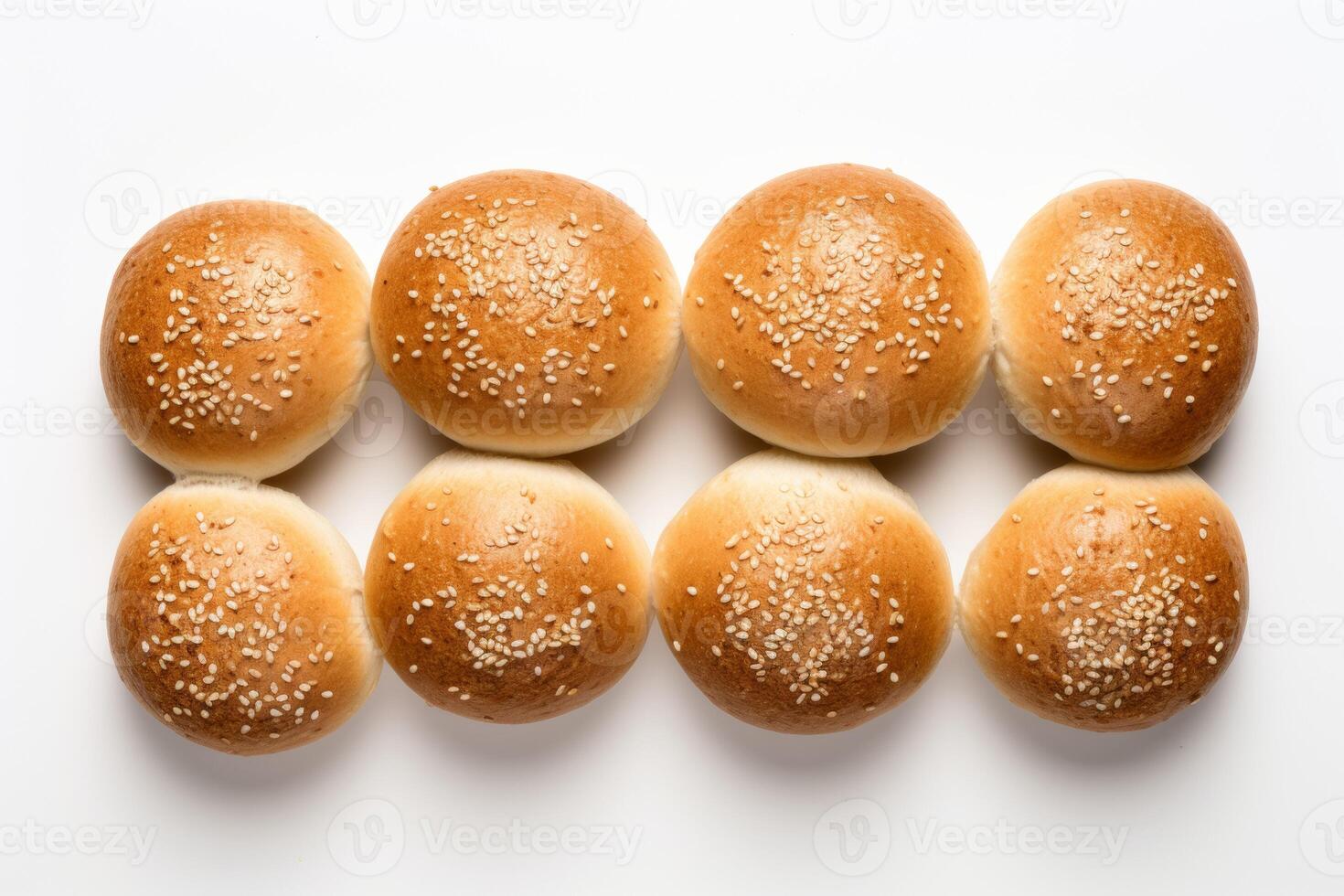 AI generated bun bread closeup photo