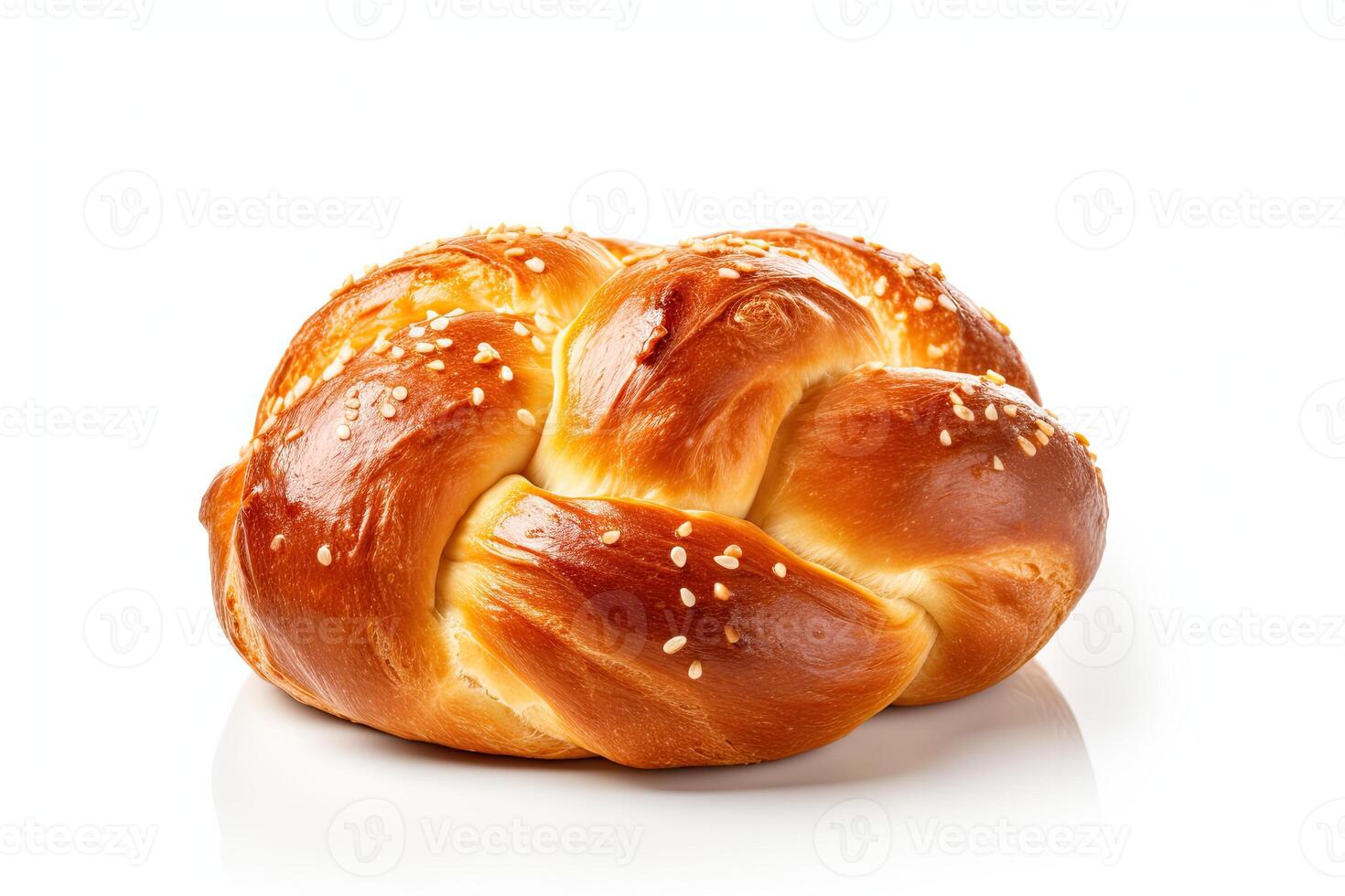 AI generated pretzel bread closeup photo