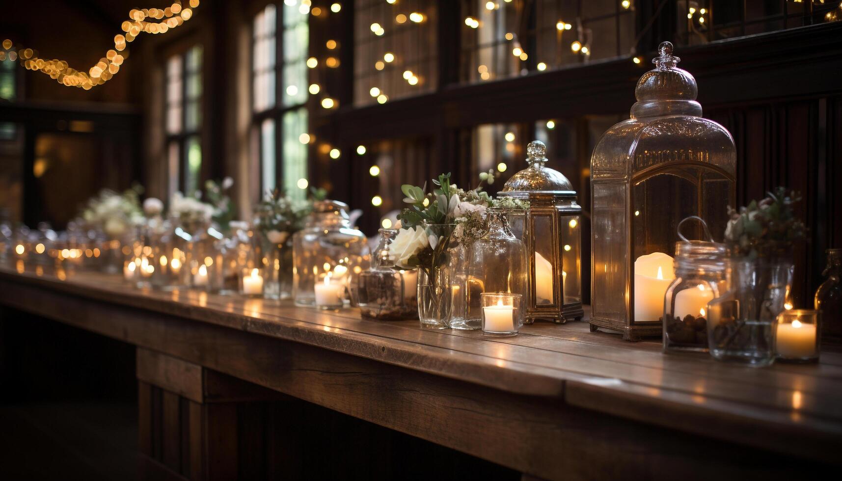 AI generated Candlelight illuminates the Christian ceremony with elegance generated by AI photo