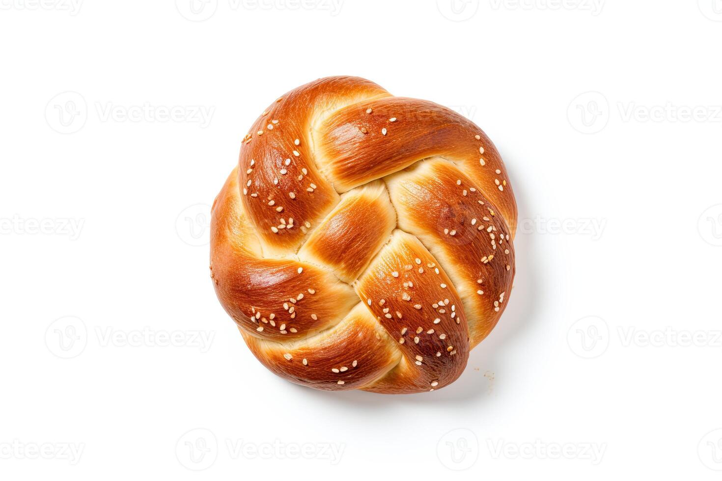 AI generated pretzel bread closeup photo