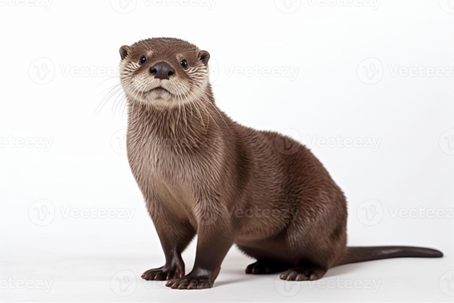 AI generated Cute otter clipart photo