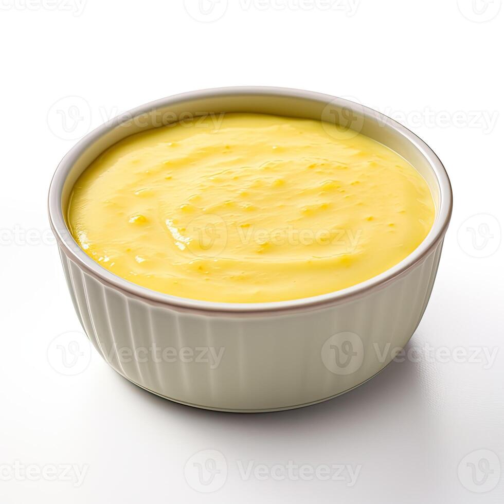 AI generated Corn soup closeup photo