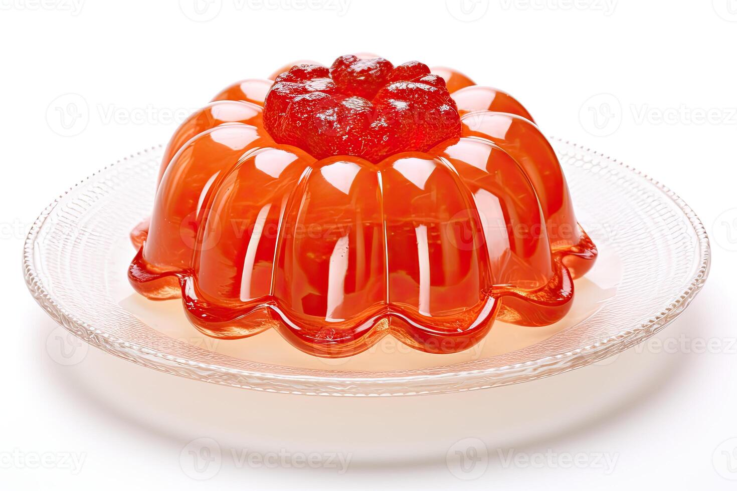 AI generated Jelly dish isolated on white background photo