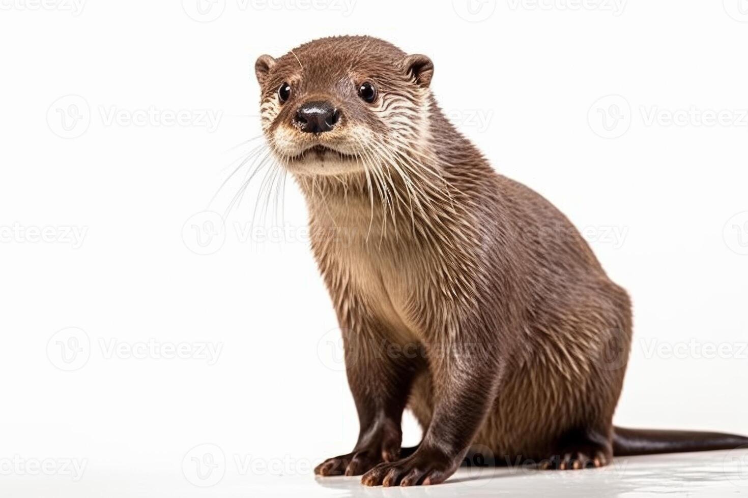 AI generated Cute otter clipart photo