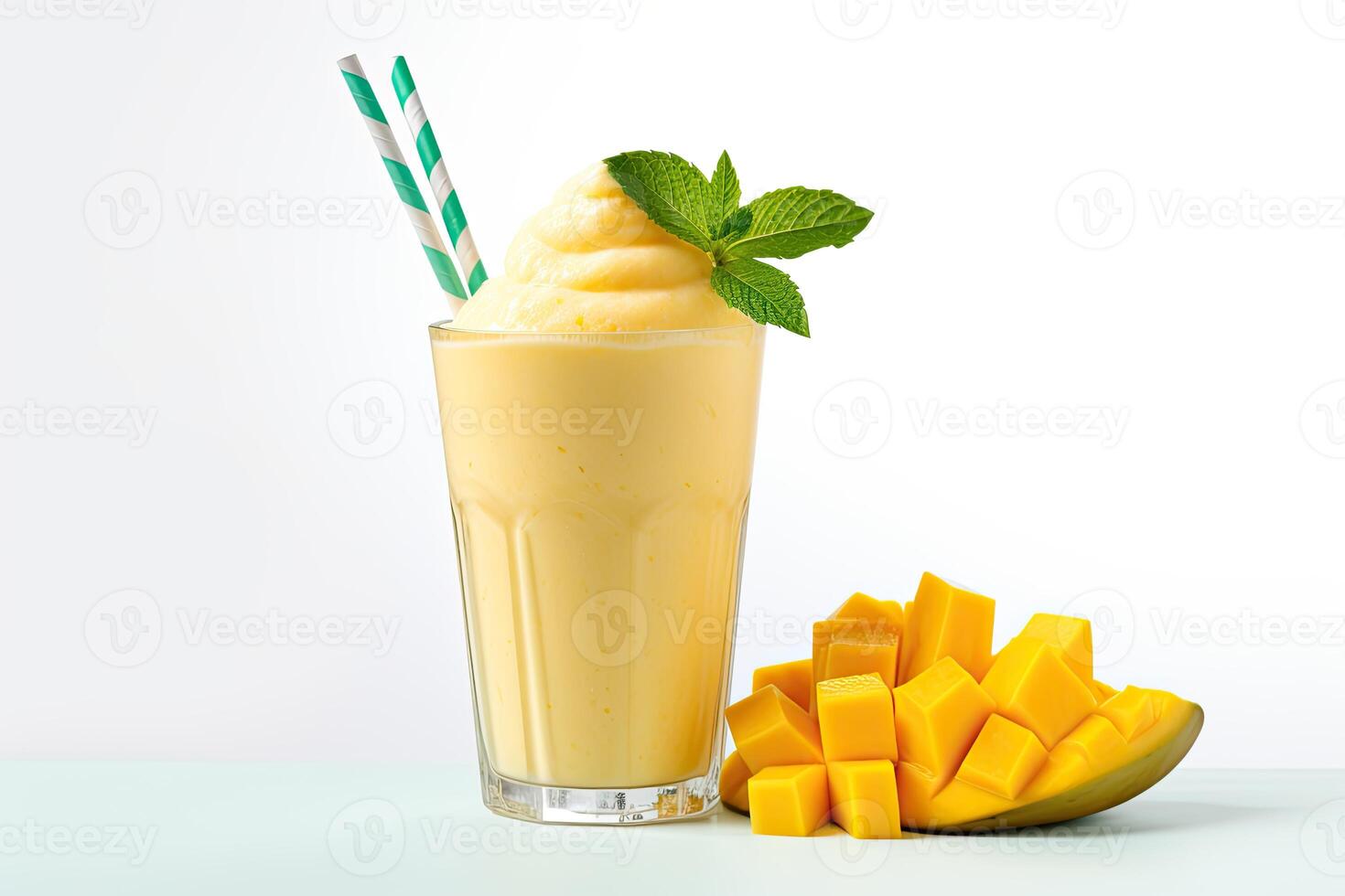 AI generated Mango milkshake clipart photo