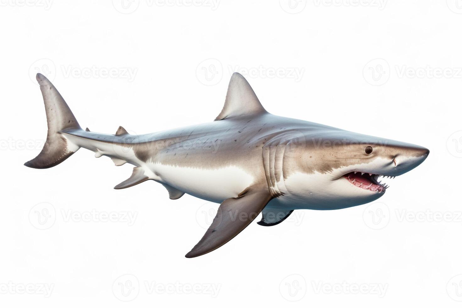 AI generated Great white shark clipart photo