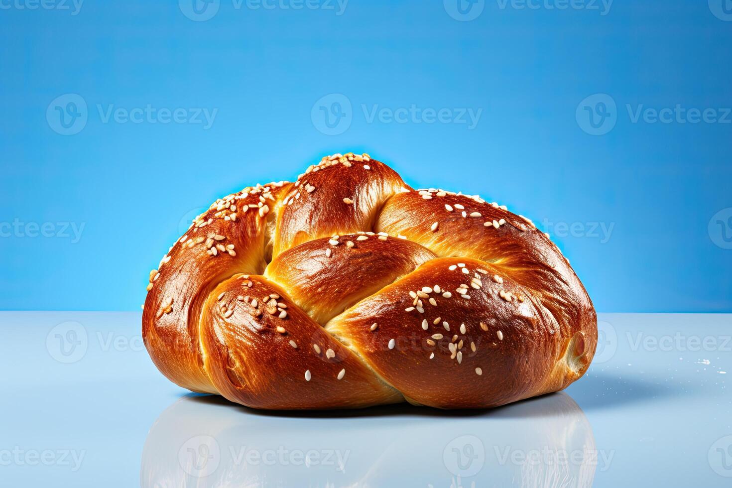 AI generated pretzel bread closeup photo