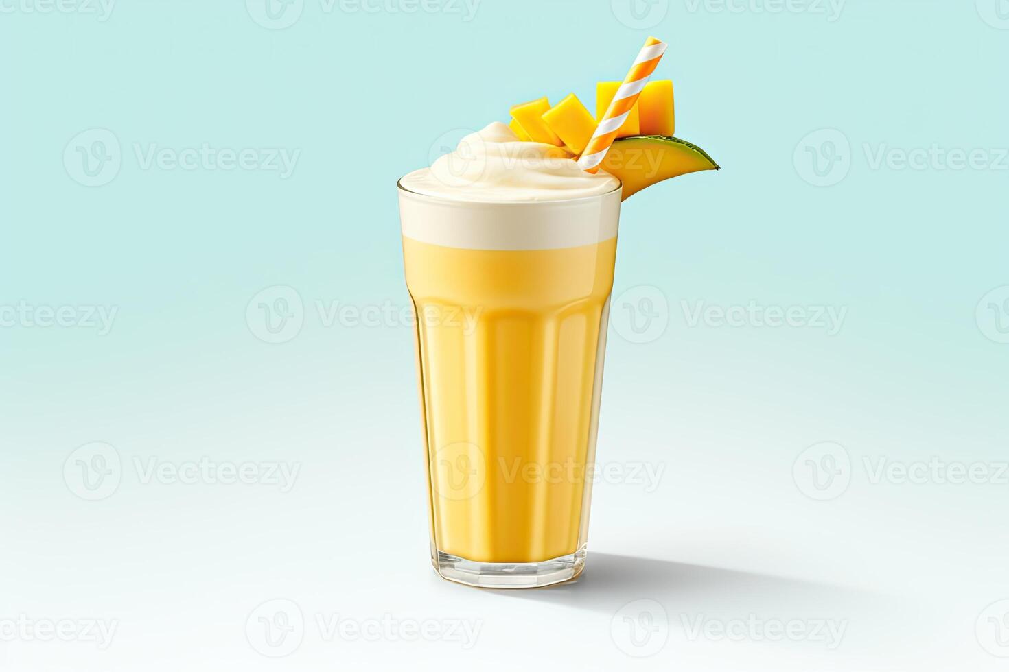AI generated Mango milkshake clipart photo