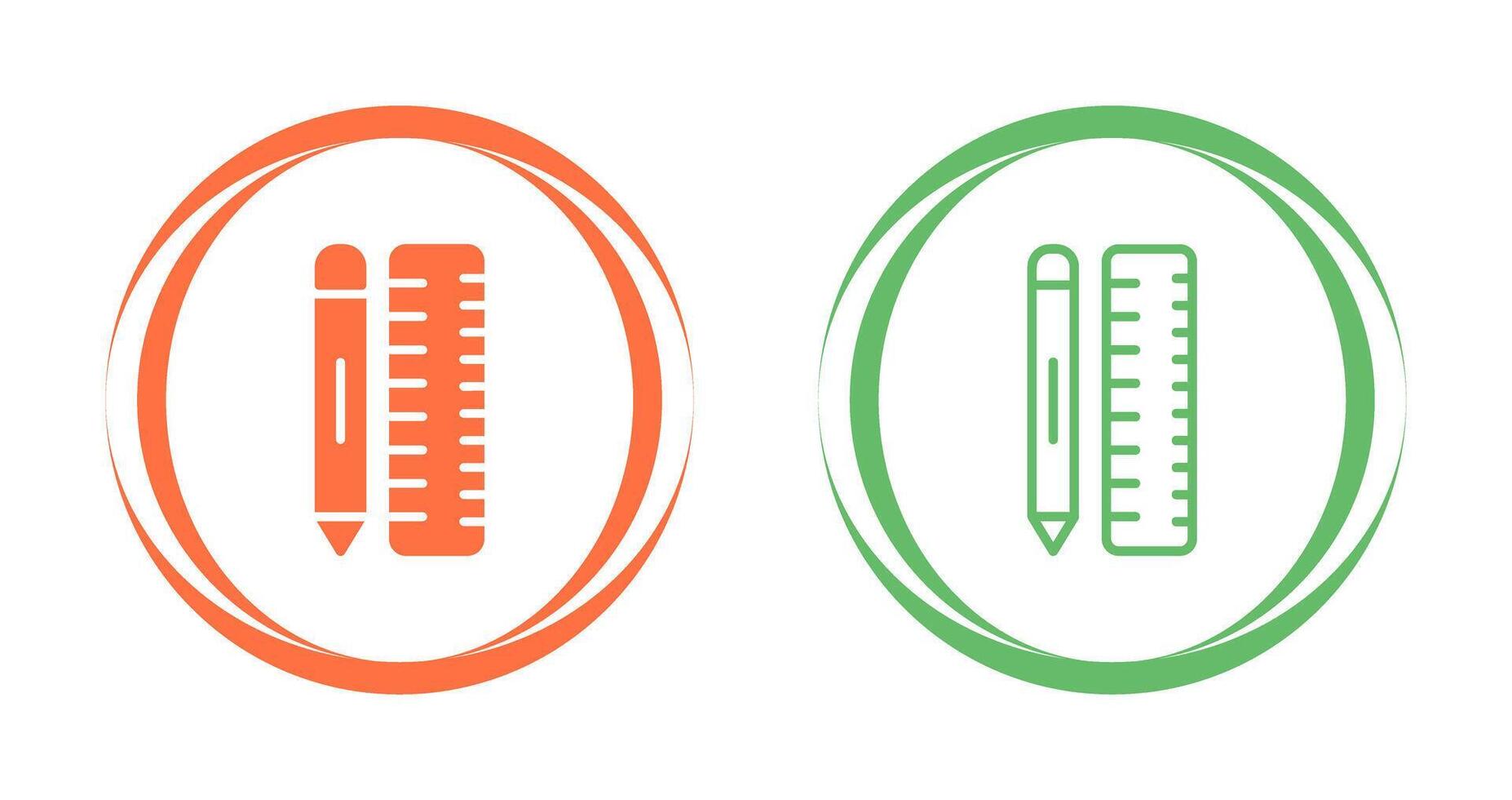 Pencil with Ruler Vector Icon