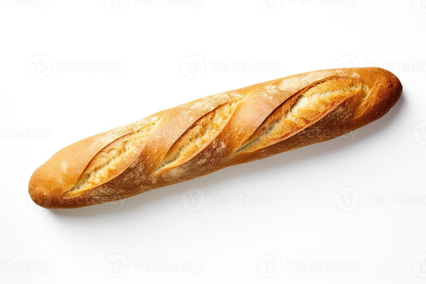 AI generated French bread close up photo