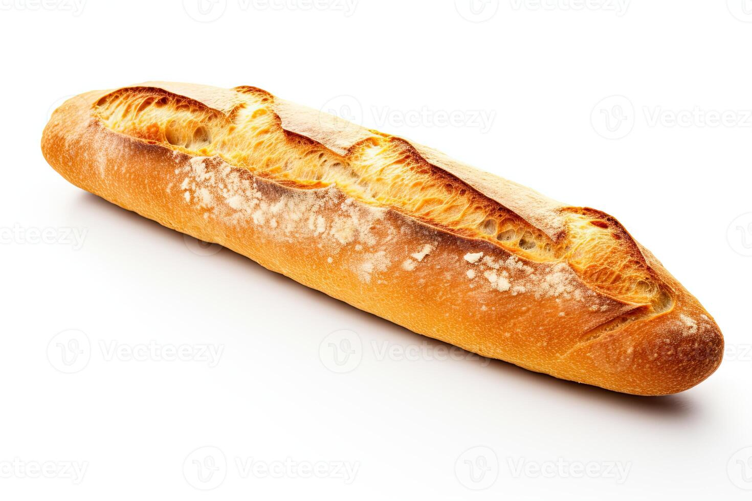 AI generated French bread close up photo