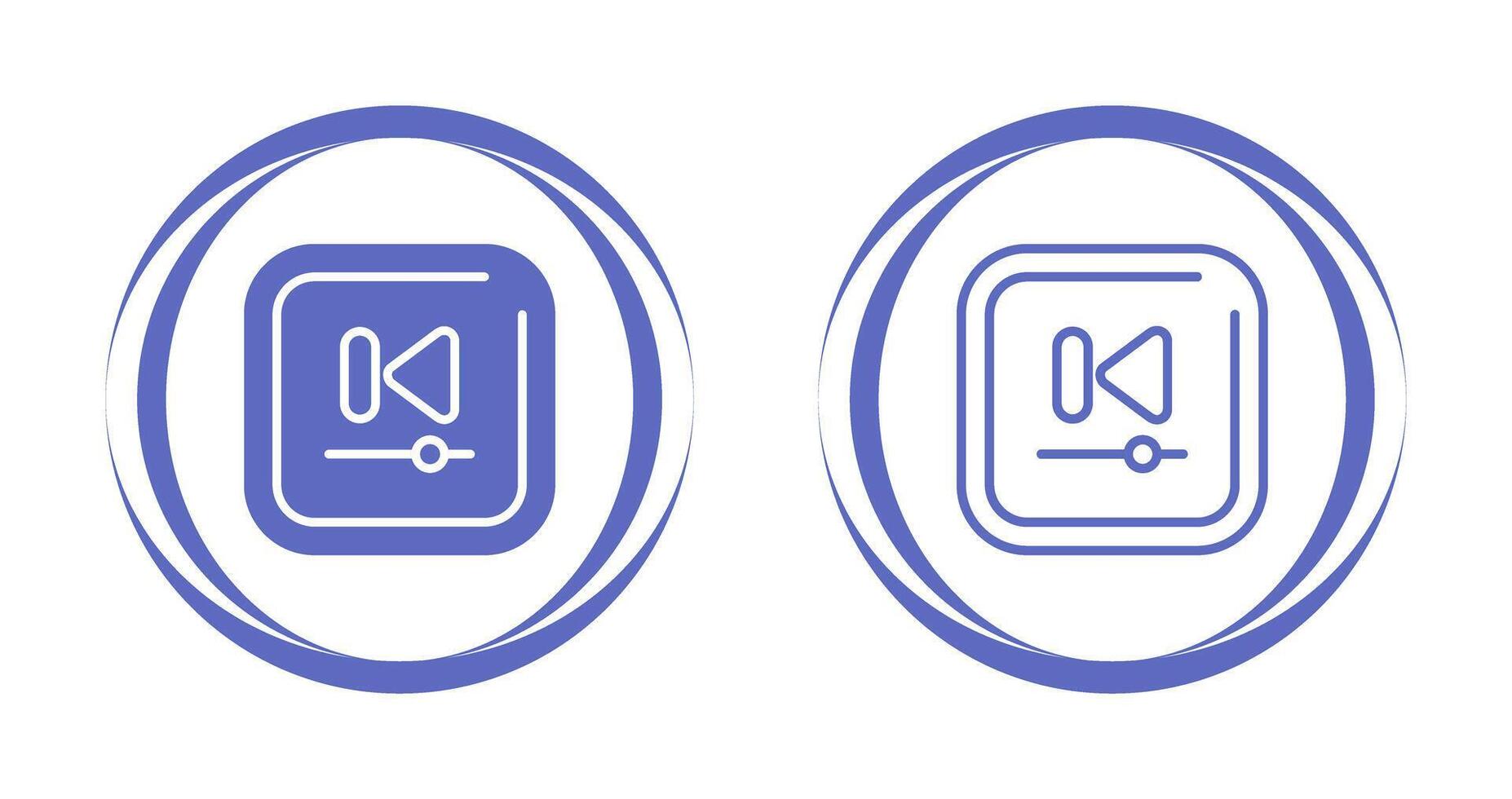 Video Previous Track Square Vector Icon