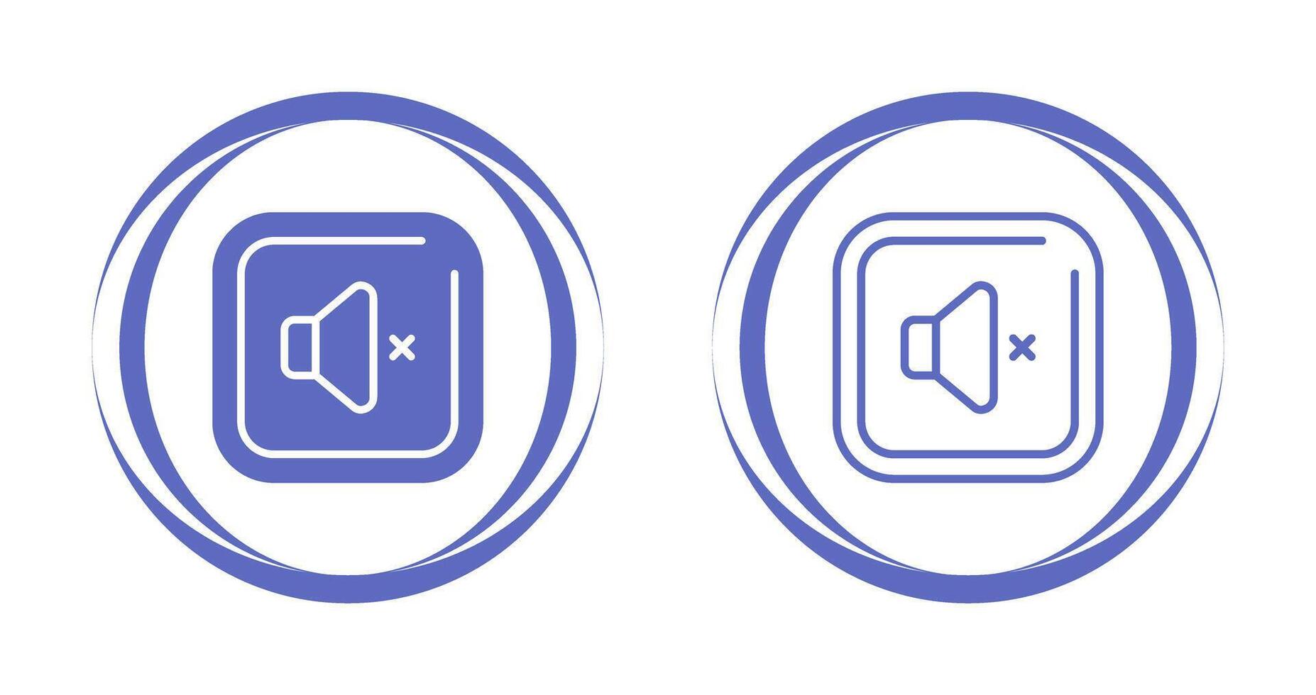 Mute Square Vector Icon