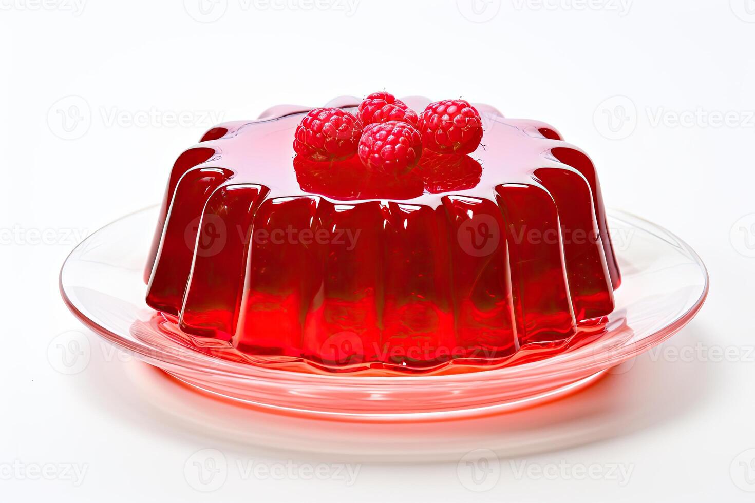 AI generated Jelly dish isolated on white background photo