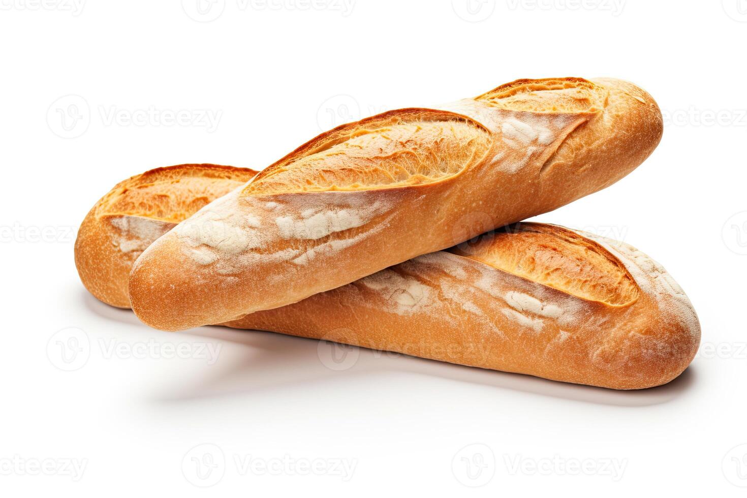 AI generated French bread close up photo