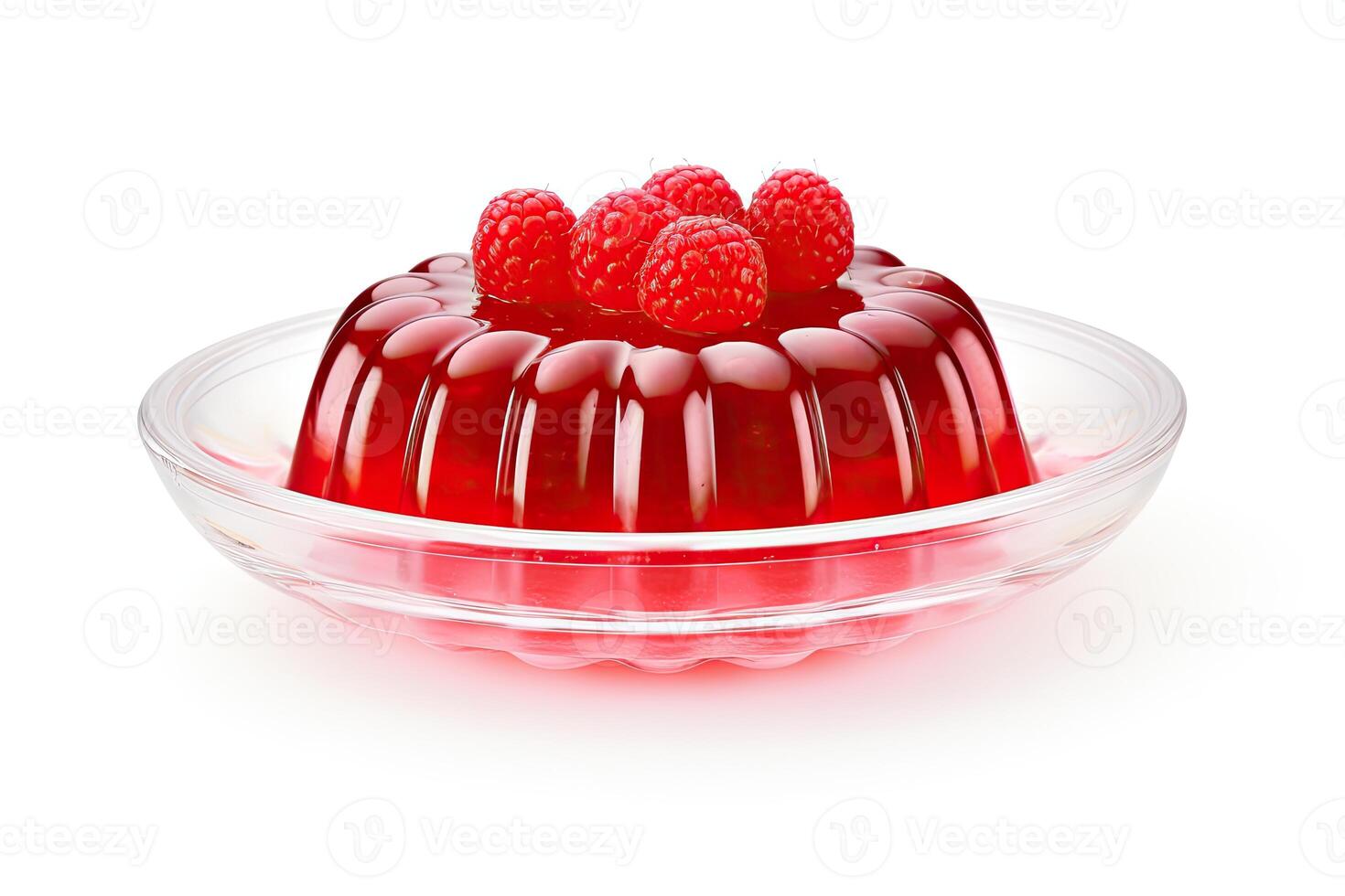 AI generated Jelly dish isolated on white background photo