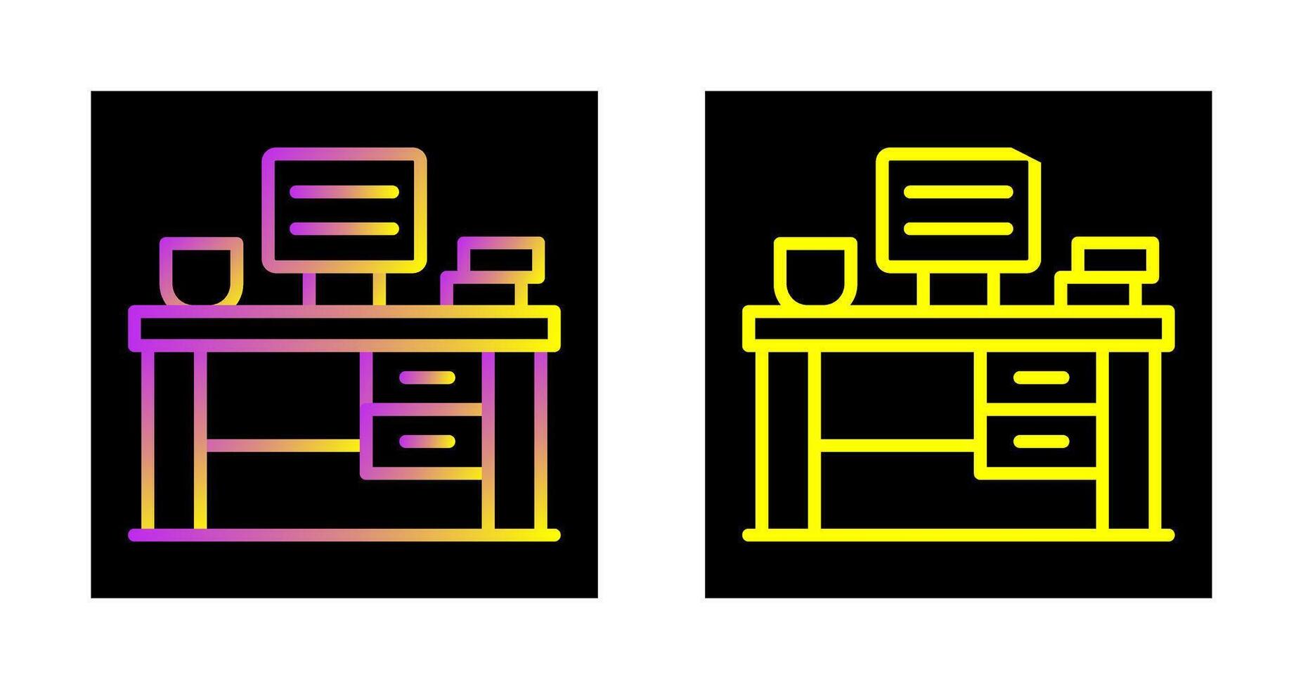 Office Desk Vector Icon
