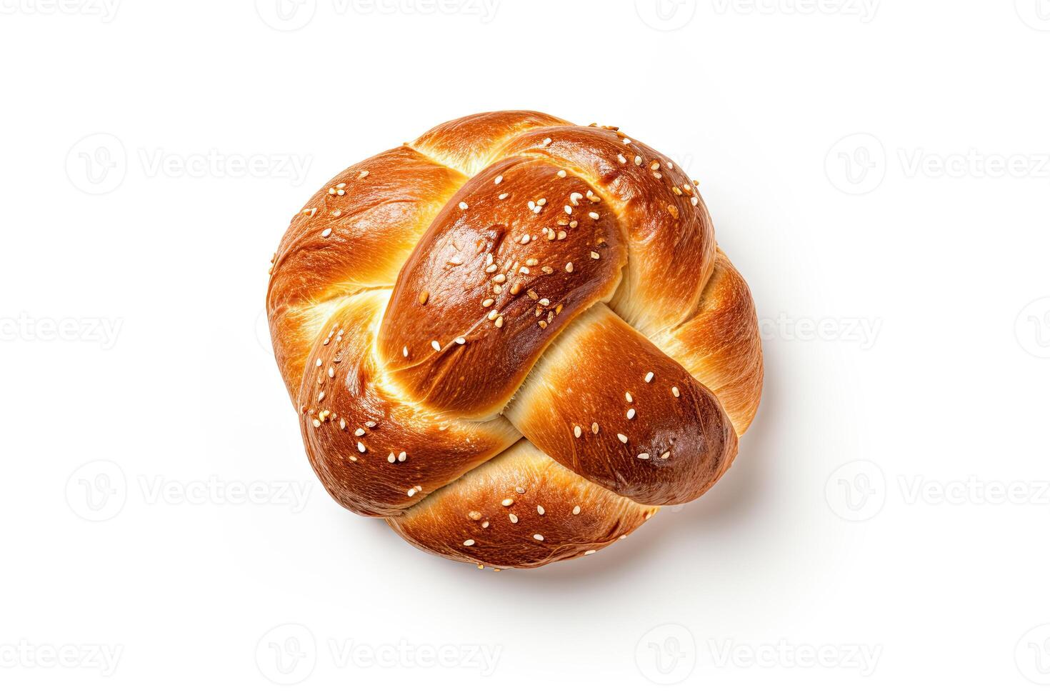 AI generated pretzel bread closeup photo