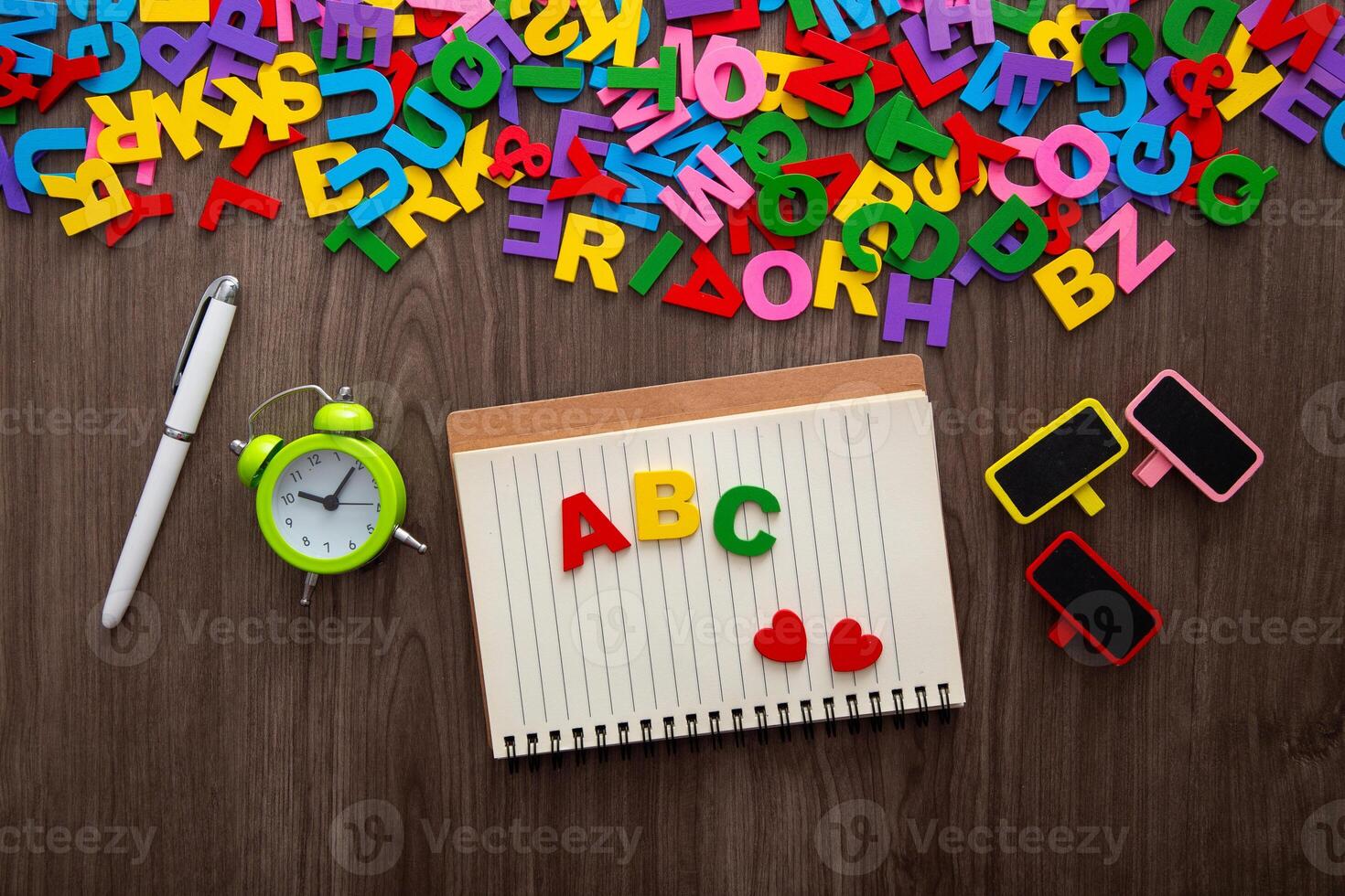 ABC-the first letters of the English alphabet. photo