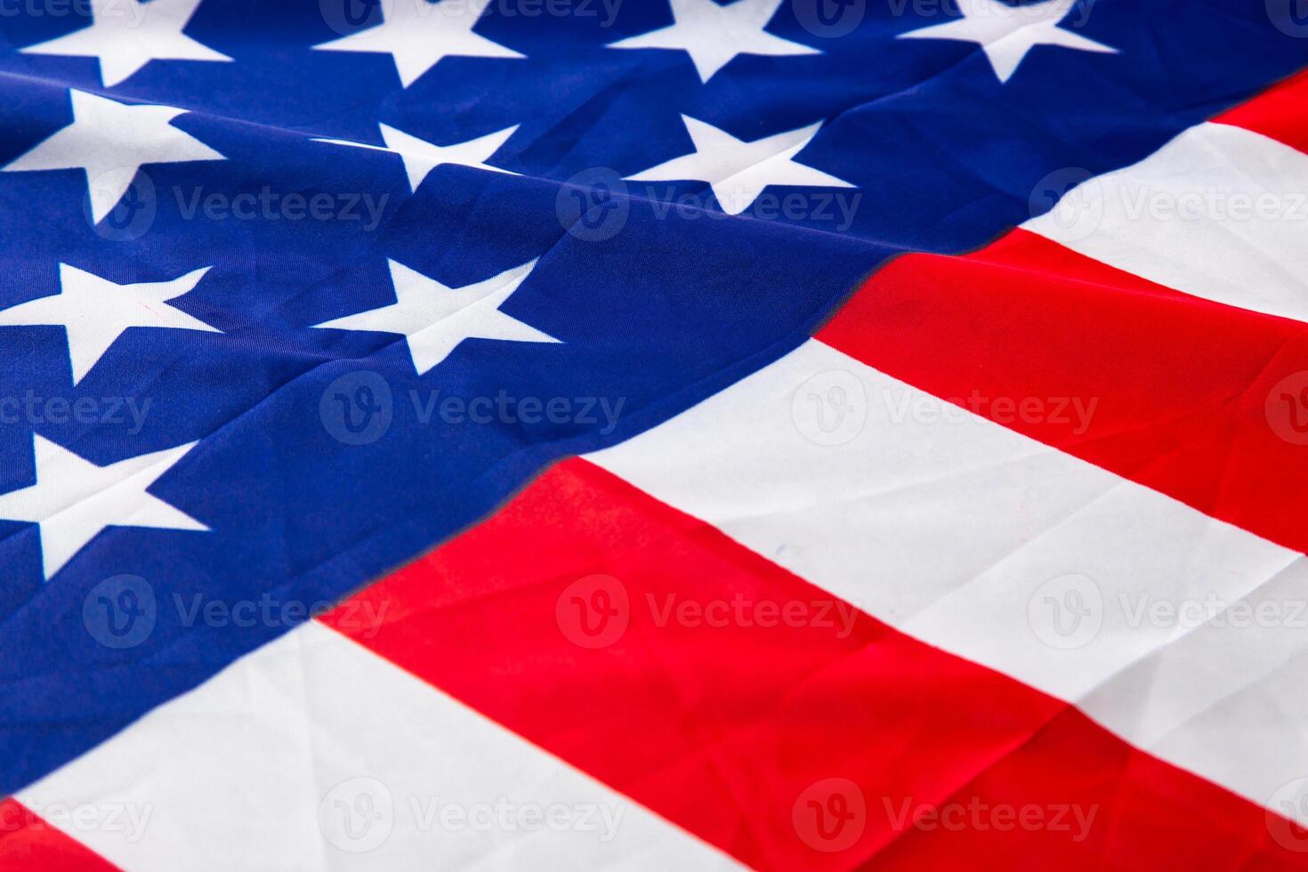 Close up of American flag. photo