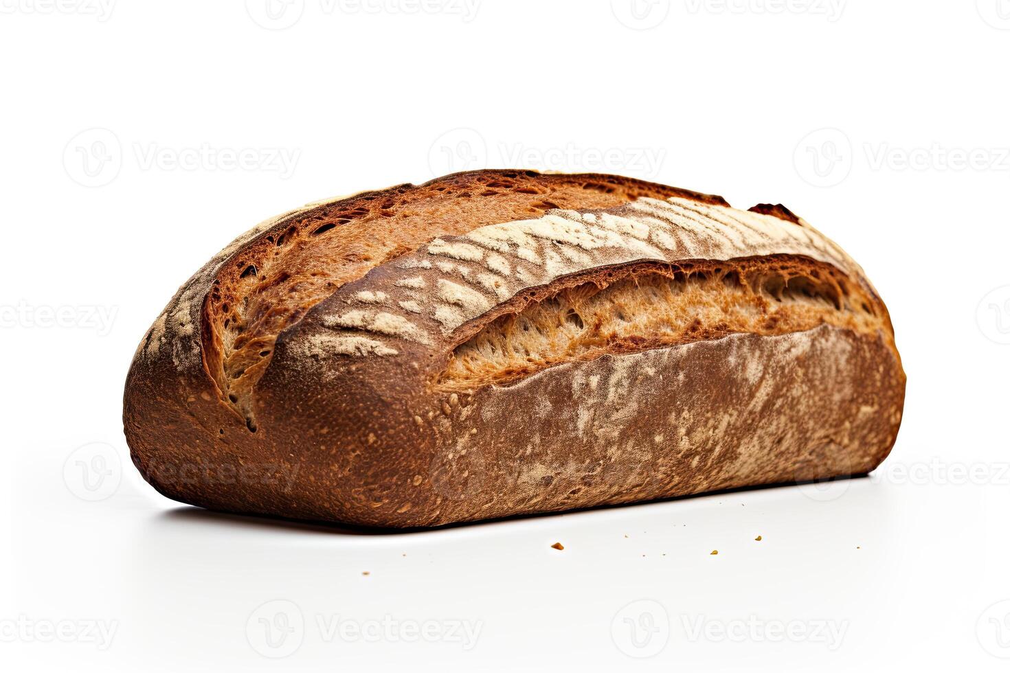 AI generated Rye bread closeup photo