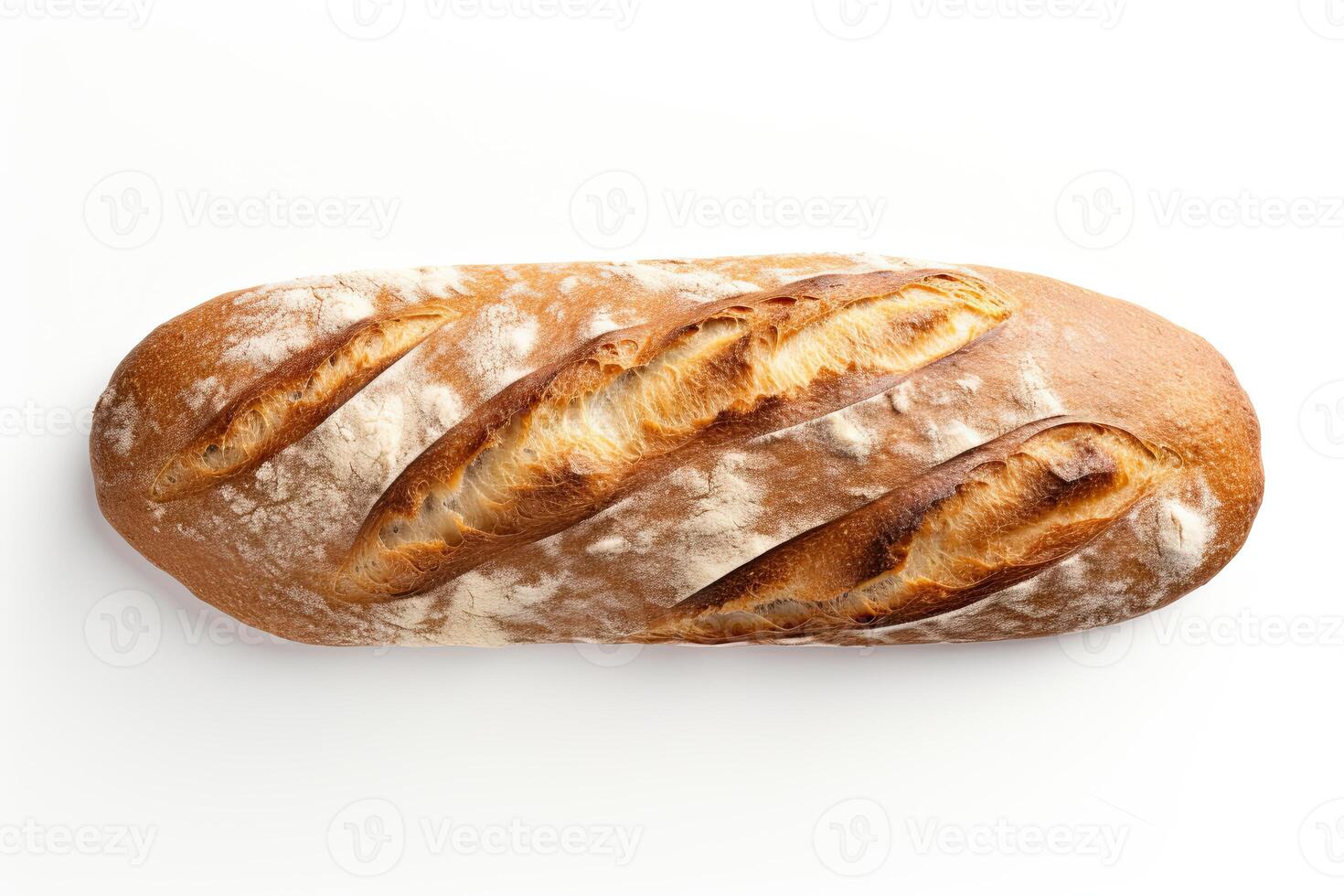 AI generated French bread close up photo