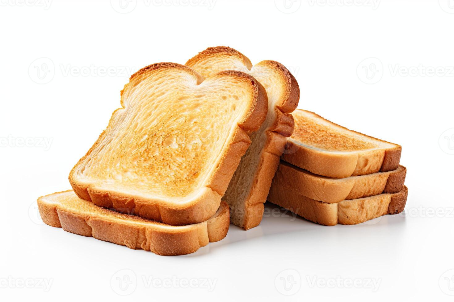 AI generated Toast bread closeup photo