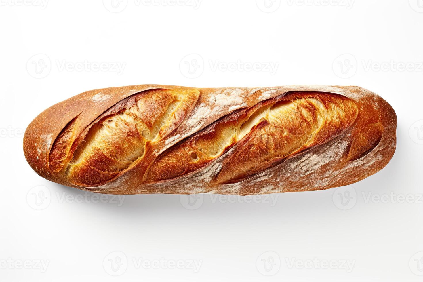 AI generated French bread close up photo