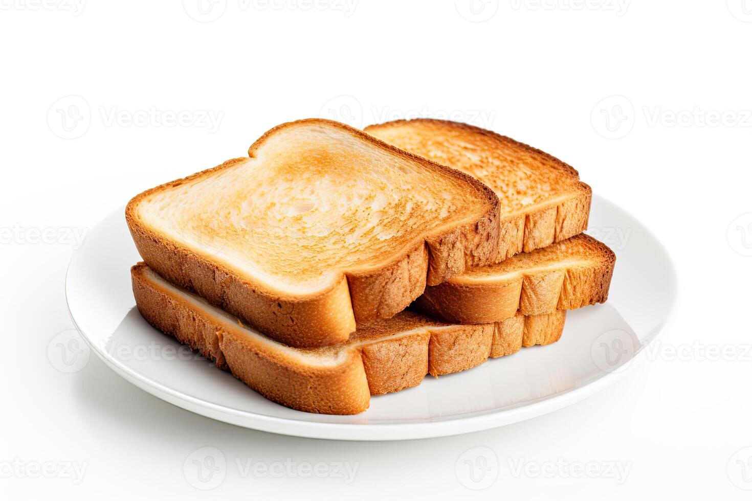 AI generated Toast bread closeup photo