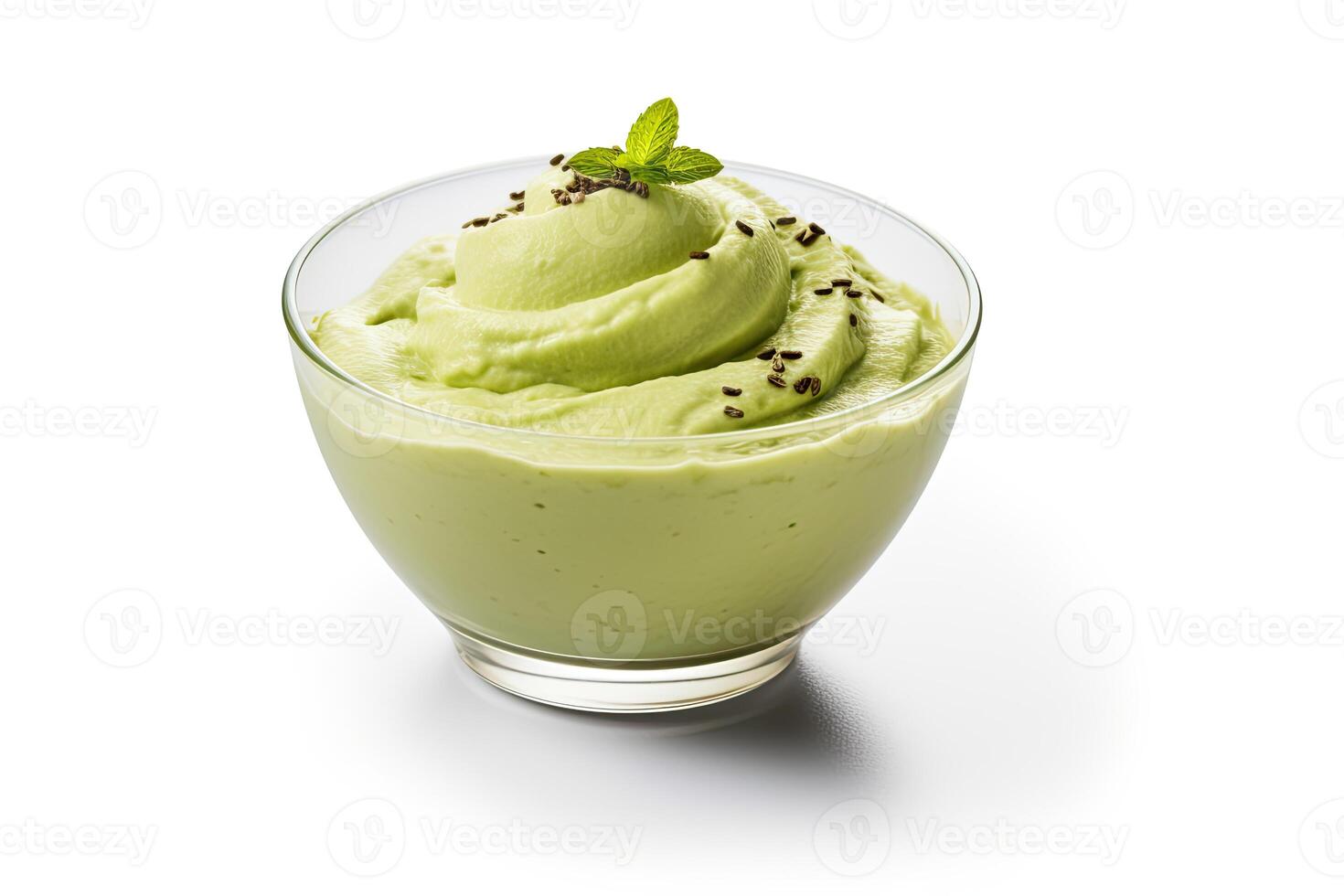 AI generated dalgona mactha green tea close up photo